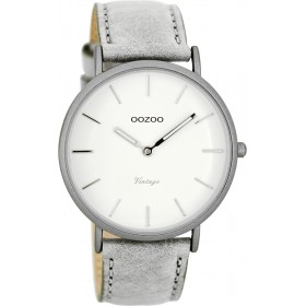 OOZOO Vintage 40mm Light Grey Leather C7736